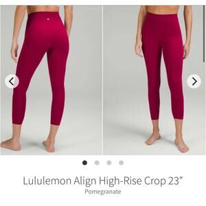 Lululemon Align High-Rise Crop 23" Pomegranate sz 14 EUC